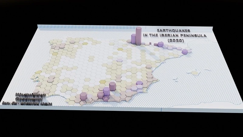 Earthquakes in Spain 3D