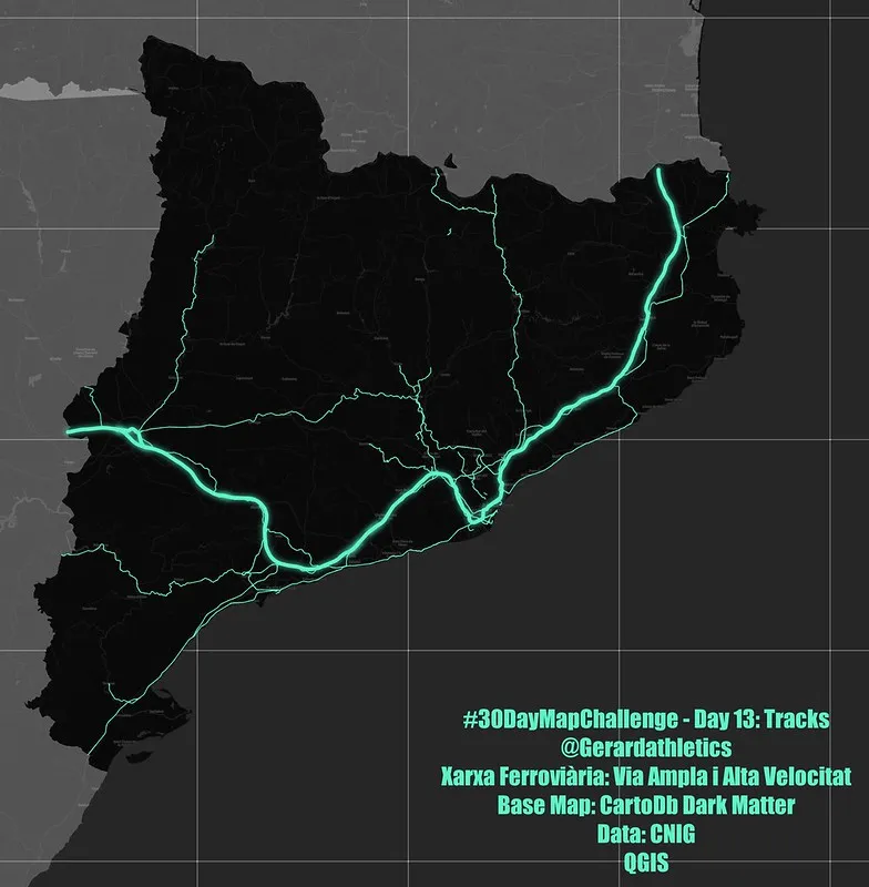 Trains network in Catalonia